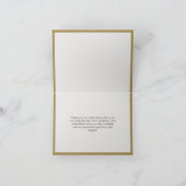 Einfache moderne Leuchte Gold Dankeskarte (Innenseite)