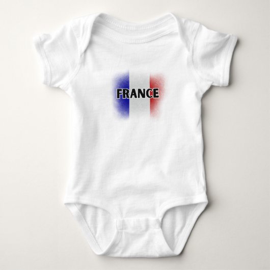 Einfache moderne Liebe Frankreich Flag Paris Souve Baby Strampler (Vorderseite)