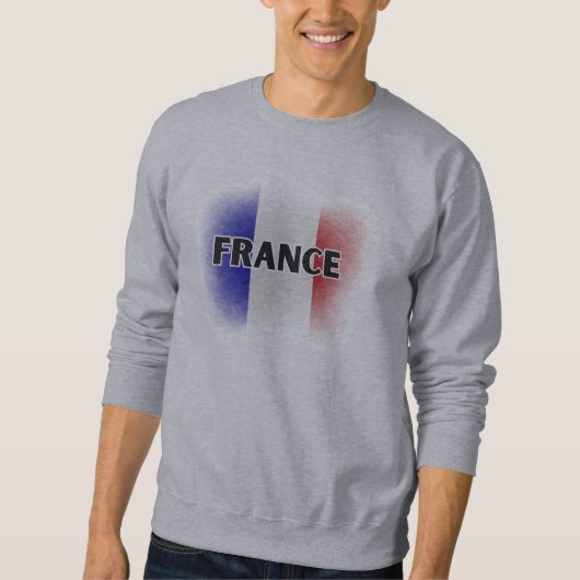 Einfache moderne Liebe Frankreich Flag Paris Souve Sweatshirt (Vorderseite)