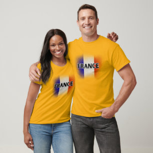 Einfache moderne Liebe Frankreich Flag Paris Souve T-Shirt