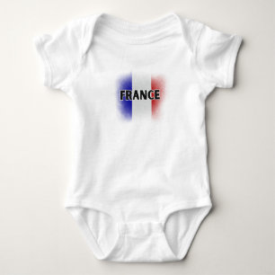 Einfache moderne Liebe Frankreich Flagge Paris Sou Baby Strampler