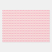 Einfache moderne Liebe Herz Pink Peach Weiß Geschenkpapier Set (Vorderseite 3)