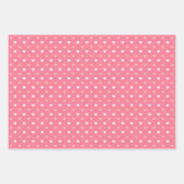 Einfache moderne Liebe Herz Pink Peach Weiß Geschenkpapier Set (Vorderseite)