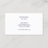 Einfache Moderne Light Aqua Beruflich Visitenkarte (Rückseite)