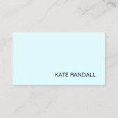 Einfache Moderne Light Aqua Beruflich Visitenkarte (Vorderseite)