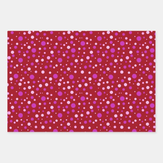 Einfache moderne Lila Lilac Polka Dots Geschenkpapier Set (Vorderseite 3)