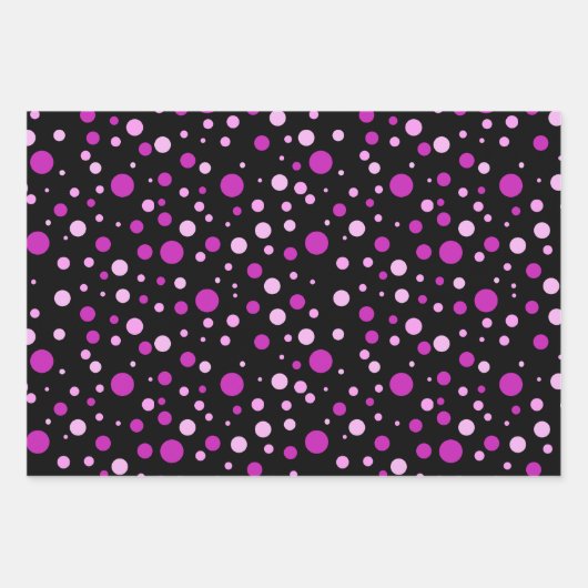 Einfache moderne Lila Lilac Polka Dots Geschenkpapier Set (Vorderseite 2)