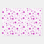 Einfache moderne Lila Lilac Polka Dots Geschenkpapier Set (Vorderseite)