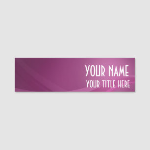 Einfache moderne Lila Lilac Wave Namensschild