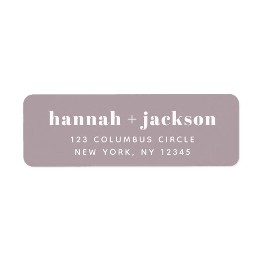 Einfache moderne Lila Rücksendeadresse (Vorne)