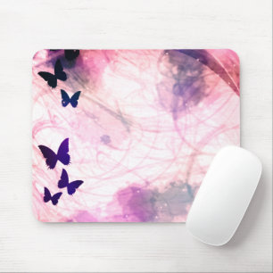 Einfache moderne, lila Schmetterlingspopplung Mousepad