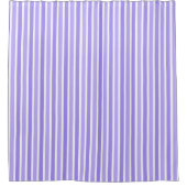 Einfache moderne Lila vertikale Streifen Duschvorhang (Vorderseite)