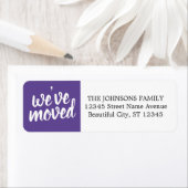 Einfache moderne Lila Wir haben die Rücksendeadres (Insitu)