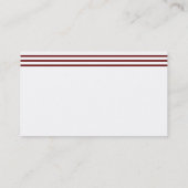 EINFACHE MODERNE LINES männlich dunkelrot bordeaux Visitenkarte (Rückseite)