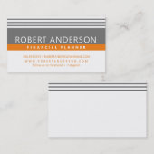 EINFACHE MODERNE LINIEN männlich, mittelgrau, fett Visitenkarte (Vorne/Hinten)