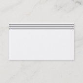 EINFACHE MODERNE LINIEN männlich, mittelgrau, fett Visitenkarte (Rückseite)