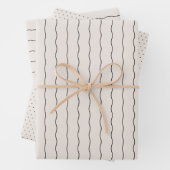 Einfache, moderne Linienführung und Urlaubsort Geschenkpapier Set (Beispiel)