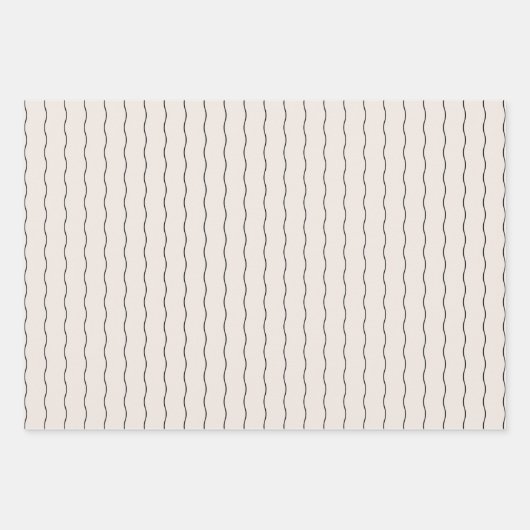 Einfache, moderne Linienführung und Urlaubsort Geschenkpapier Set (Vorderseite)