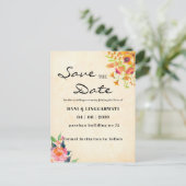 Einfache moderne Liorah Hochzeit rettet das Datum Postkarte (Stehend Vorderseite)