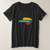 Einfache moderne Litauen lietuva Flag Souvenir Große Größe T-Shirt (Design vorne)