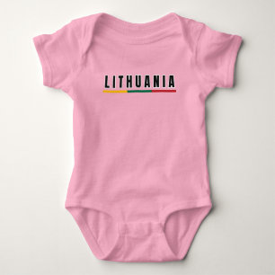 Einfache moderne Litauen lietuva Flagge Souvenir Baby Strampler