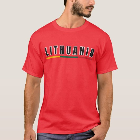 Einfache moderne Litauen lietuva Flagge Souvenir T-Shirt (Vorderseite)