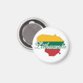 Einfache moderne litauische Landkarte Flag Magnet (Vorderseite/Rückseite)
