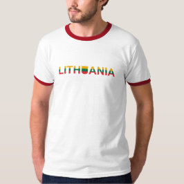 Einfache moderne litauische Landkarte Flag T-Shirt