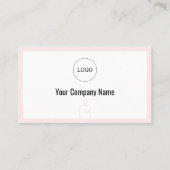 Einfache, moderne Logo-Markenbezeichnung Handgefer Visitenkarte (Rückseite)