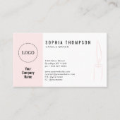 Einfache, moderne Logo-Markenbezeichnung Handgefer Visitenkarte (Vorderseite)