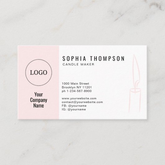 Einfache, moderne Logo-Markenbezeichnung Handgefer Visitenkarte (Vorderseite)