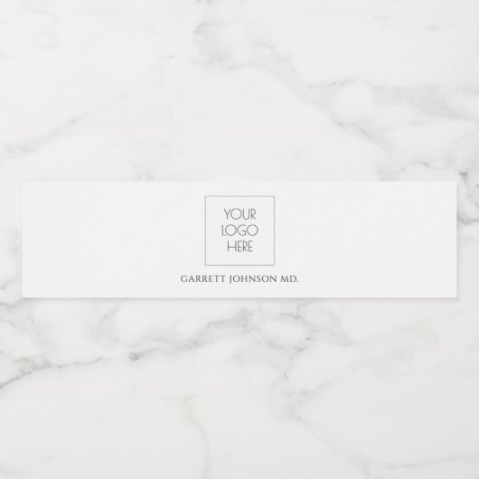 Einfache, moderne Logo- oder Foto-Doktor Wasserflaschenetikett (Einzelnes Label)