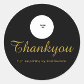 Einfache moderne Logo-Script-Bestellung Danke Runder Aufkleber (Vorderseite)