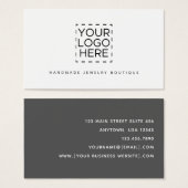 Einfache moderne Logo-Visitenkarte für den Schmuck (Vorne & Hinten)