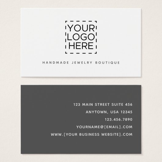 Einfache moderne Logo-Visitenkarte für den Schmuck (Vorne & Hinten)