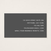 Einfache moderne Logo-Visitenkarte für den Schmuck (Rückseite)