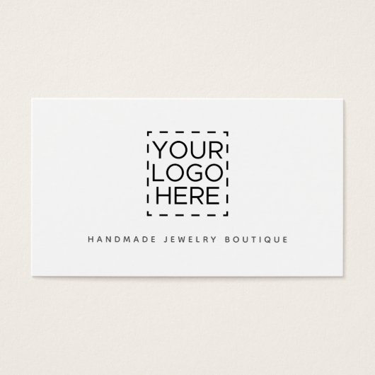 Einfache moderne Logo-Visitenkarte für den Schmuck (Vorderseite)