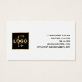 Einfache moderne Logo-Visitenkarte für den Schmuck (Rückseite)