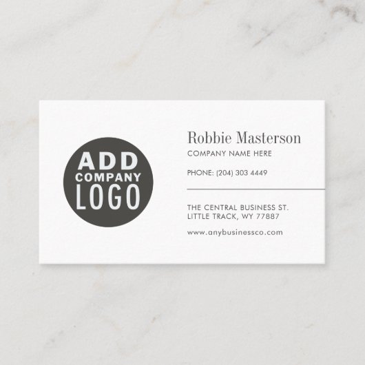 Einfache moderne Logos Minimalistisch Visitenkarte (Vorderseite)