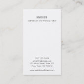 Einfache moderne Luminy Gray Tree Branch Visitenkarte (Rückseite)