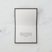 Einfache moderne Lüster Smoke Black Dankeskarte (Innenseite)