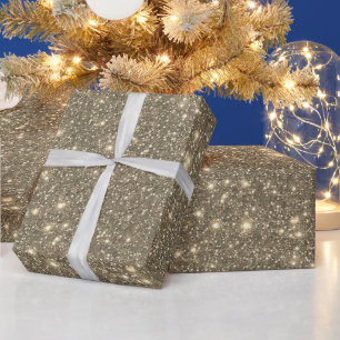 Einfache moderne luxuriöse goldene Sand-Schimmer-G Geschenkpapier