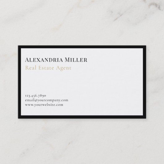 Einfache moderne Luxus Visitenkarte (Vorderseite)