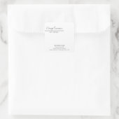 Einfache moderne Luxustypografie, weiße Kerze Quadratischer Aufkleber (Tasche)