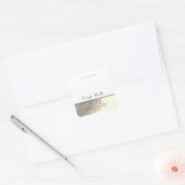 Einfache moderne Luxustypografie, weißes Gold Quadratischer Aufkleber (Umschlag)