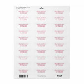 Einfache moderne Magenta Roter Text (Vorne)