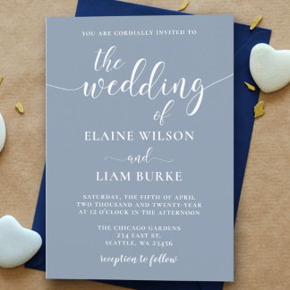 Einfache moderne Magenta Wedding Einladung