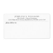 Einfache, moderne Mailing-Label-Firma (Vorne)