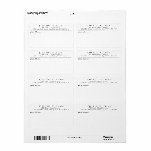 Einfache, moderne Mailing-Label-Firma (Vorne)