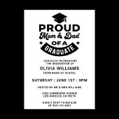 Einfache moderne Mama- und Vater-Graduierungsparty Einladung